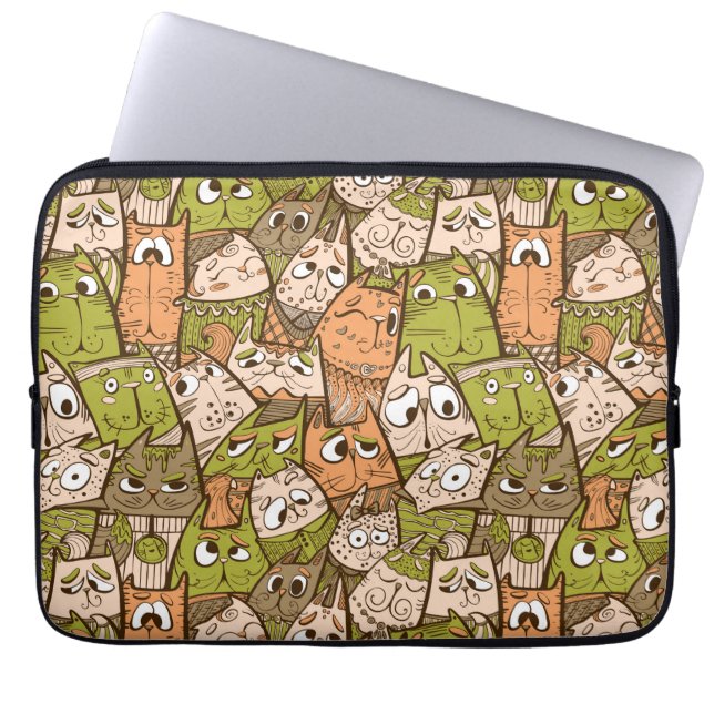 Capa Para Notebook Gatos Engraçados (Frente)
