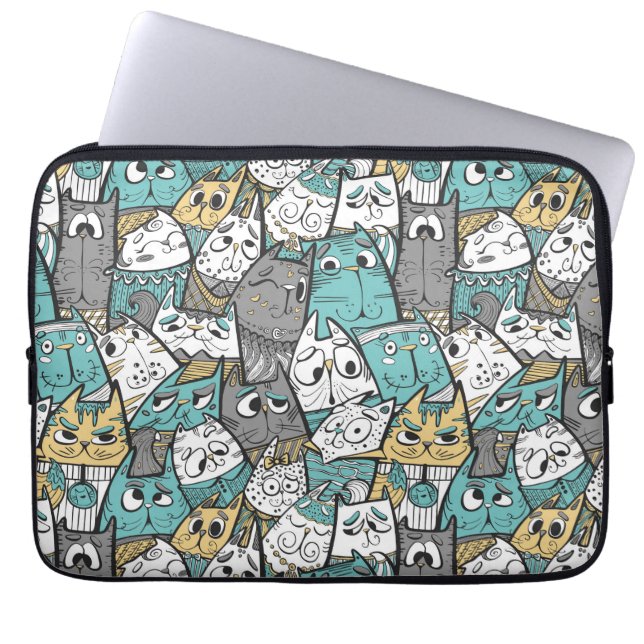 Capa Para Notebook Gatos Engraçados (Frente)