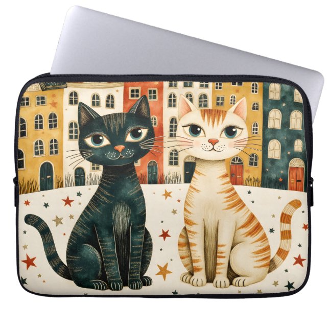 Capa Para Notebook Gatos Fofos  (Frente)