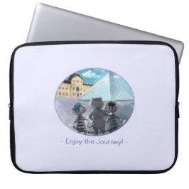 Capa Para Notebook Gatos Louvre Paris - Enjoy Capinha para Laptop