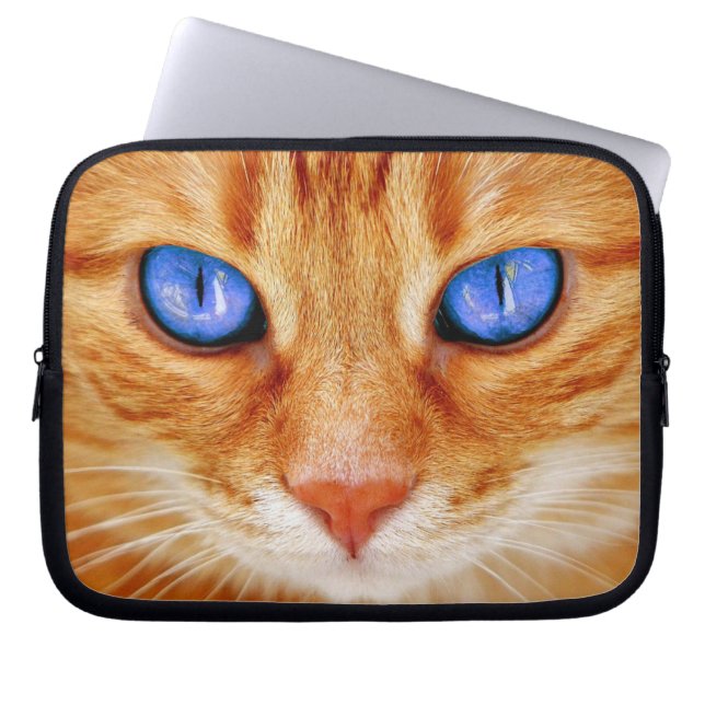 Capa Para Notebook Gatos Olhos Face Tigre Carapau Vermelho Gato (Frente)