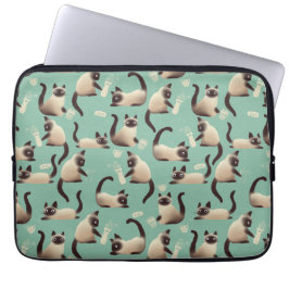 Capa Para Notebook Gatos Siameses Ruins A Arrancar Coisas