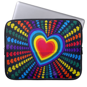 Capa Para Notebook Gay Cores Coração Padrão do Arco-Íris Diferença Ho