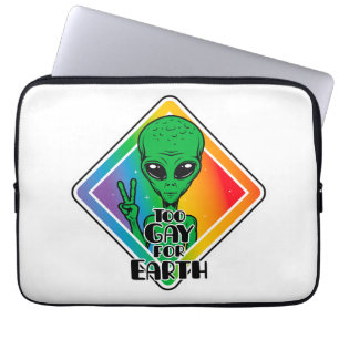 Capa Para Notebook Gay Demais Para OVNI Alienígena Engraçado Da Terra