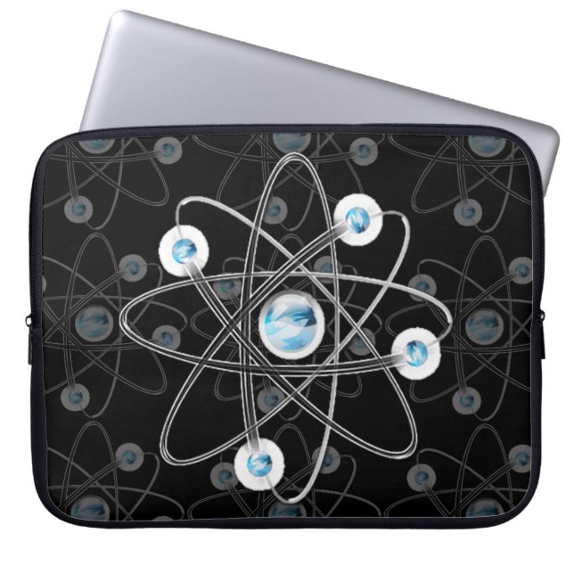 Capa Para Notebook Geek de Ciência - Símbolo Atom Bolsa de laptop (Frente)