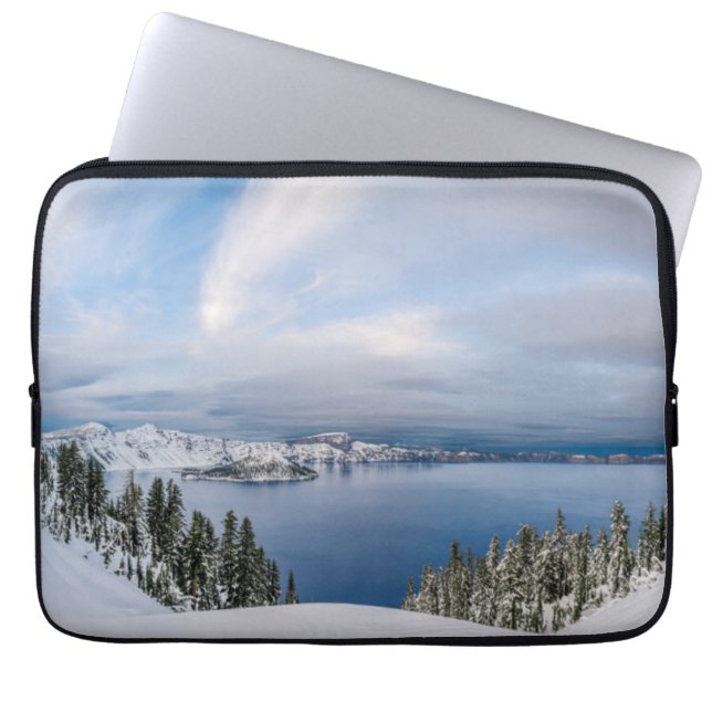 Capa Para Notebook Gelo e neve | Crater Lake Oregon (Frente)