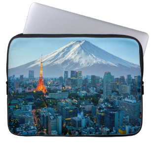 Capa Para Notebook Gelo e neve   Linha telefônica do Monte Fuji & Tok