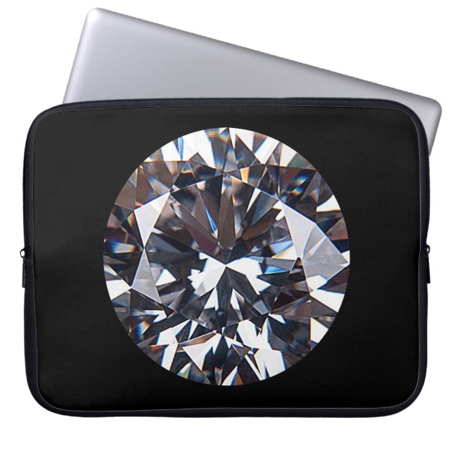 Capa Para Notebook Gema de Diamante Facetado Elegante (Frente)
