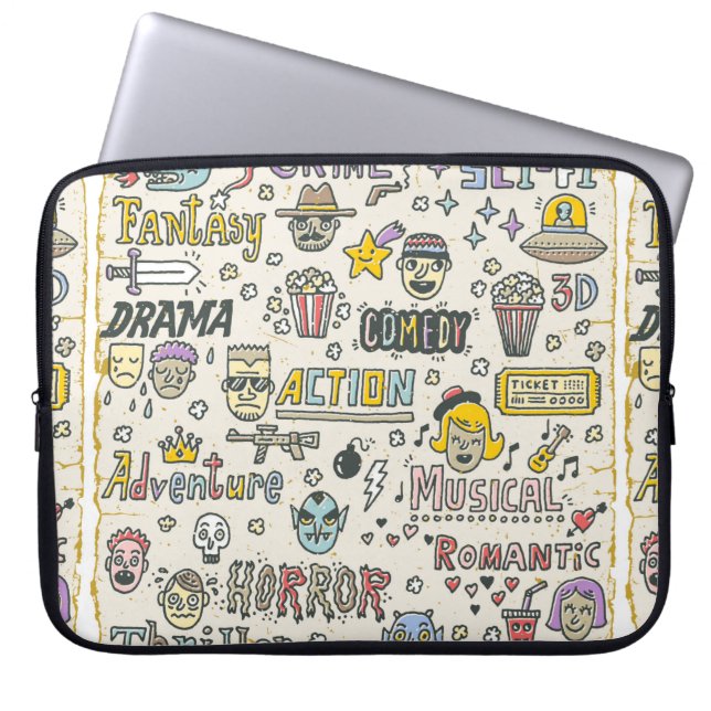 Capa Para Notebook Gêneros de filmes. Programas de TV, série Engraçad (Frente)