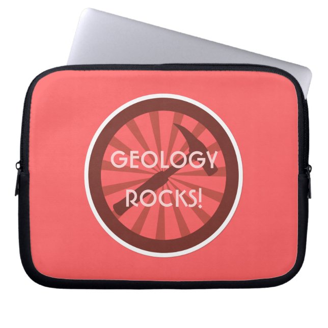 Capa Para Notebook Geologia Rocks! Logotipo do Rock Hammer (Frente)