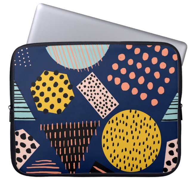 Capa Para Notebook Geometria divertida: padrão de multicores de Abstr (Frente)