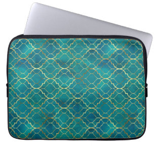 Capa Para Notebook Geometria do Ouro Emerald