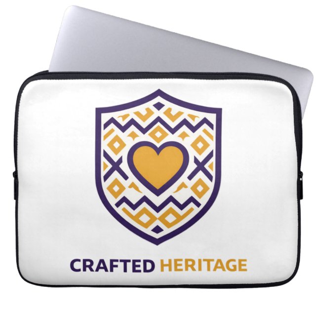 Capa Para Notebook Geometric Heart Cultural Inspired Design (Frente)