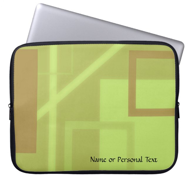 Capa Para Notebook Geometric Sage Olive Green Art Laptop Personal (Frente)