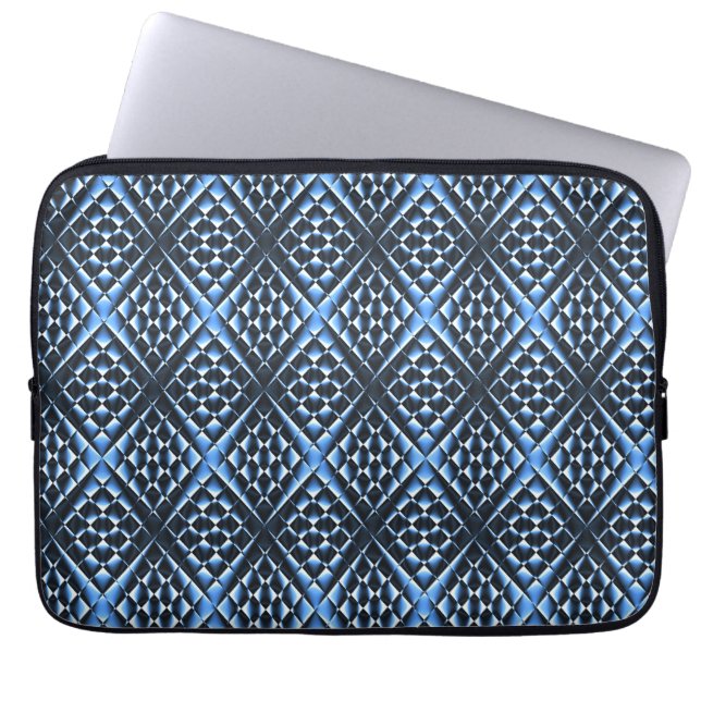 Capa Para Notebook Geometricamente Azul... (Frente)