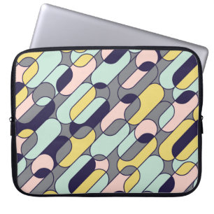 Capa Para Notebook Geométrico de Cores Pálidas: Padrão Retroativo