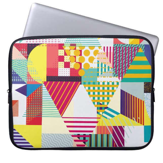 Capa Para Notebook Geométrico decorativo, padrão sem costura abstrato (Frente)