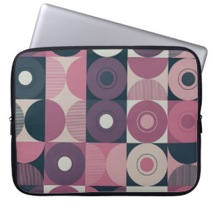 Capa Para Notebook Geométrico do século médio: padrão abstrato colori