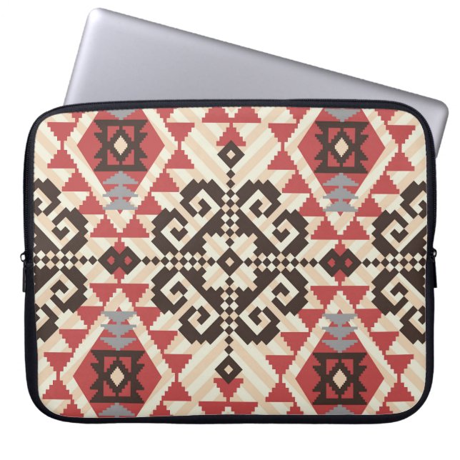 Capa Para Notebook Geométrico Étnico: Abstrato sem costura (Frente)
