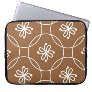 Capa Para Notebook Geométrico floral: padrão artístico de safra.
