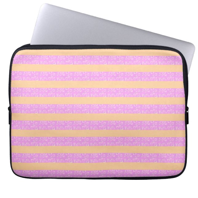 Capa Para Notebook Geométrico Rosa  (Frente)
