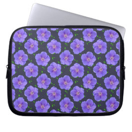 Capa Para Notebook Gerânio azul floral em alguma cor