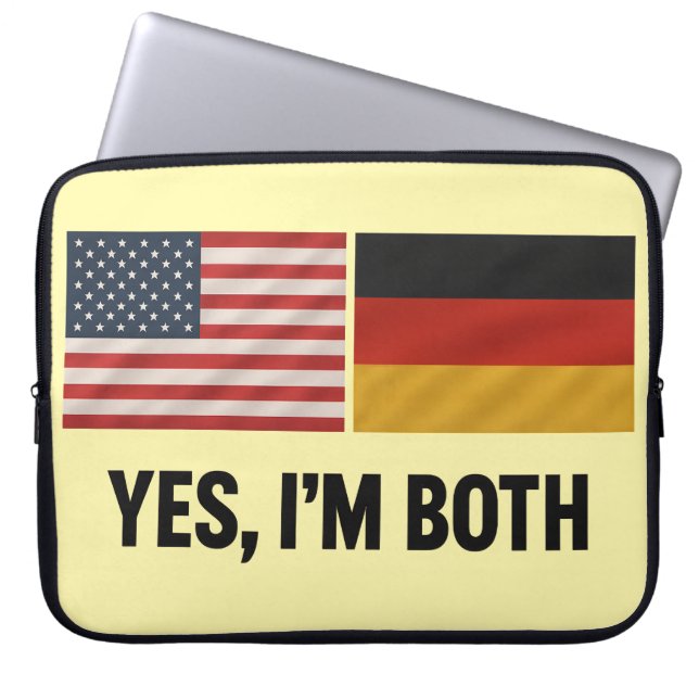 Capa Para Notebook German American Yes Im Both - Germany USA Citizen (Frente)