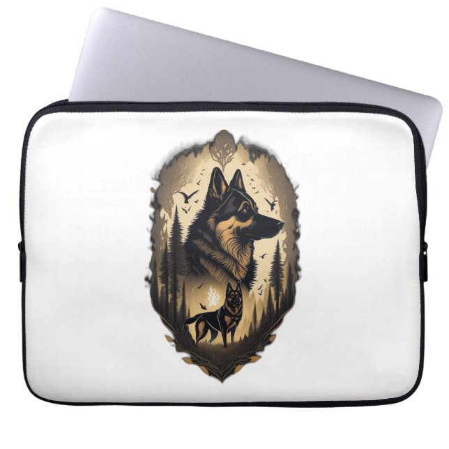 Capa Para Notebook German shepherd 005 (Frente)