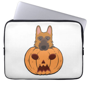 Capa Para Notebook German shepherd Bonitos De Halloween Presos Numa A