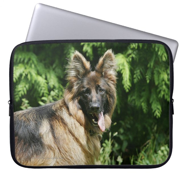 Capa Para Notebook German shepherd de cabelos compridos 1 de Brown (Frente)