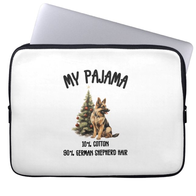 Capa Para Notebook German shepherd e Natal, Design de Cachorro Engraç (Frente)