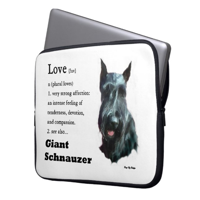 Capa Para Notebook Giant Schnauzer Love Is Gifts (Frente Esquerda)