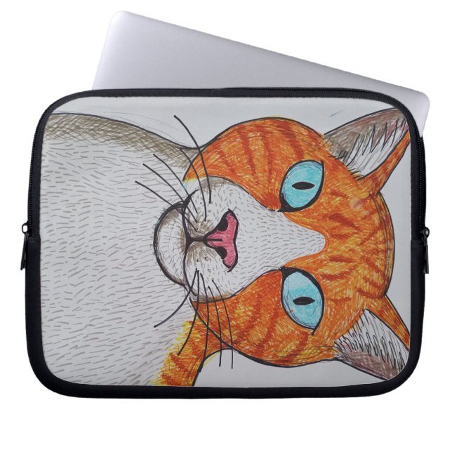 Capa Para Notebook Ginger and white cat Electronics Bag (Frente)