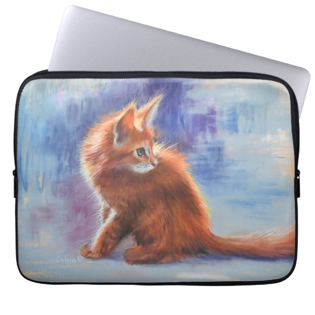 Capa Para Notebook Ginger Kitten na Luz Pastel (Frente)