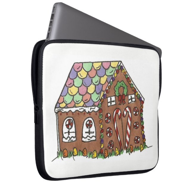Capa Para Notebook Gingercake House Casa Doce Natal Natal Xmas (Frente Esquerda)