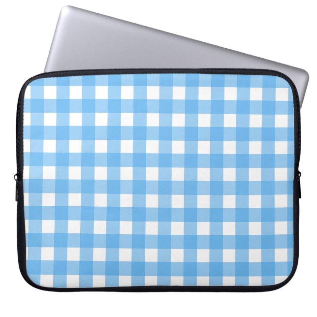 Capa Para Notebook Gingham azul (Frente)