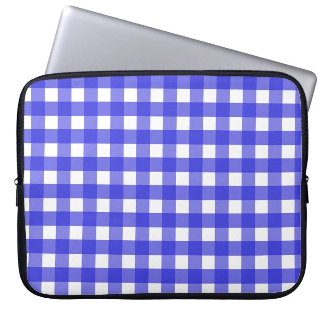 Capa Para Notebook Gingham azul-real (Frente)