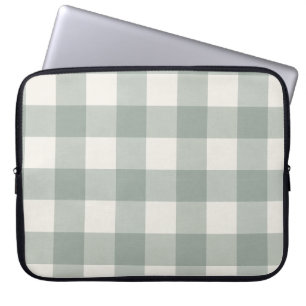 Capa Para Notebook Gingham grande controla xadrez verde-luz