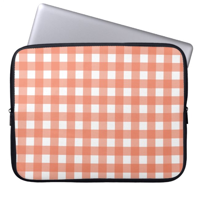 Capa Para Notebook Gingham laranja (Frente)