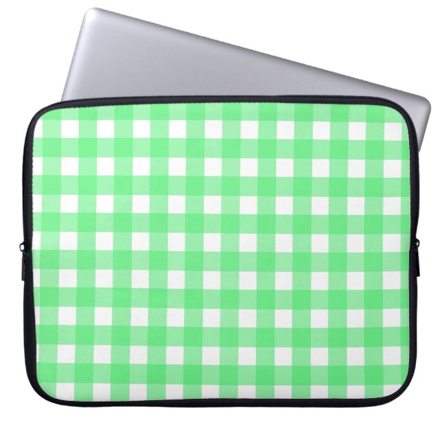 Capa Para Notebook Gingham verde (Frente)