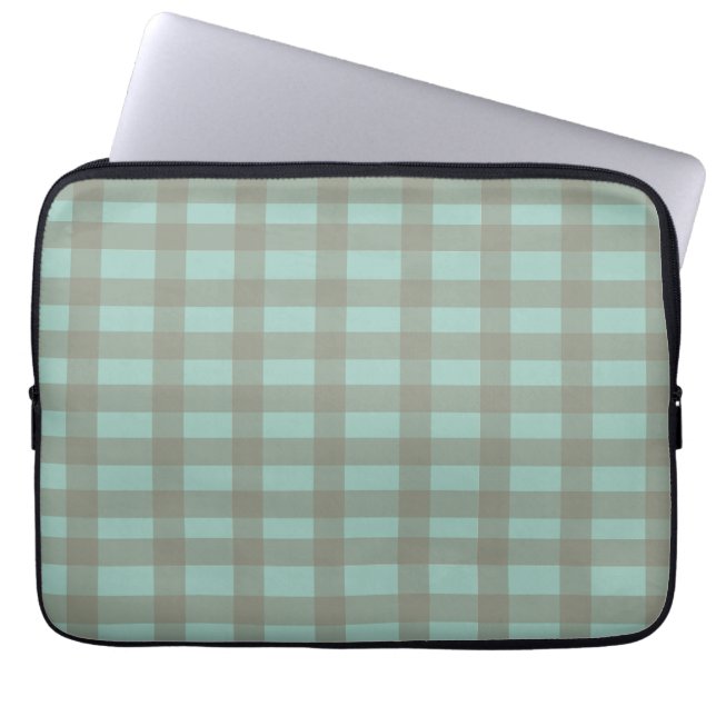 Capa Para Notebook Gingham verde (Frente)