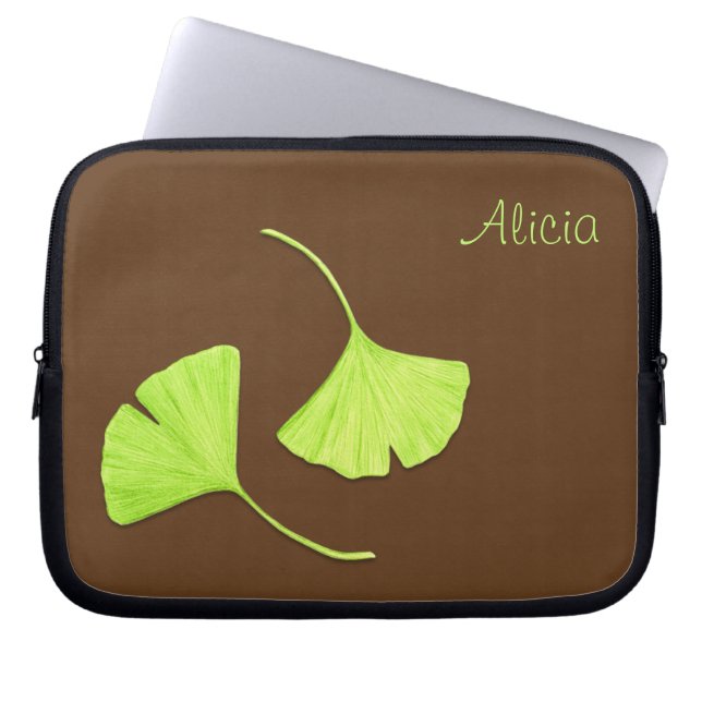 Capa Para Notebook Ginkgo deixa Bolsa de laptop | Personalizável (Frente)