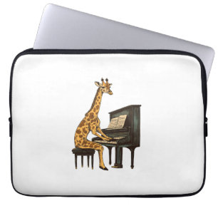 Capa Para Notebook Girafa Bonita Tocando Piano Girafas Músicas