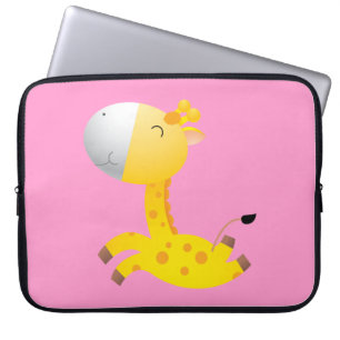Capa Para Notebook Girafa bonito dos desenhos animados