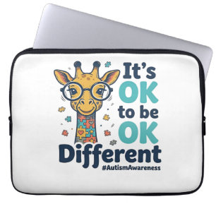 Capa Para Notebook Girafa Conscientização do Autismo É OK Ser Diferen
