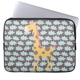 Capa Para Notebook Girafa e Nuvens