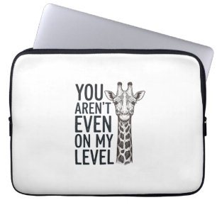Capa Para Notebook Girafa Engraçada Você Nem Está no Meu Nível Camise