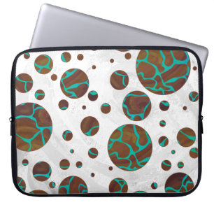 Capa Para Notebook Giraffe Brown e Teal Impressão