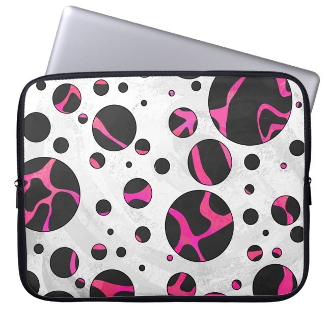 Capa Para Notebook Giraffe Hot Pink e Impressão preto (Frente)