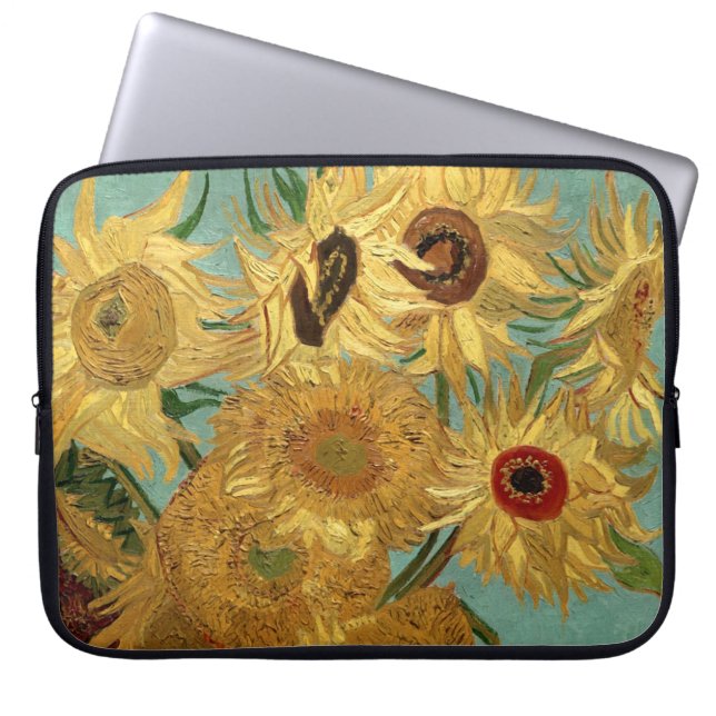 Capa Para Notebook Girassóis em Vase Van Gogh Fine Art (Frente)